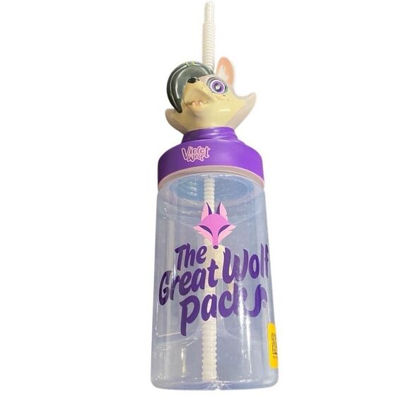The great wolf lodge Violet the work refillable drink container straw - Picture 1 of 5